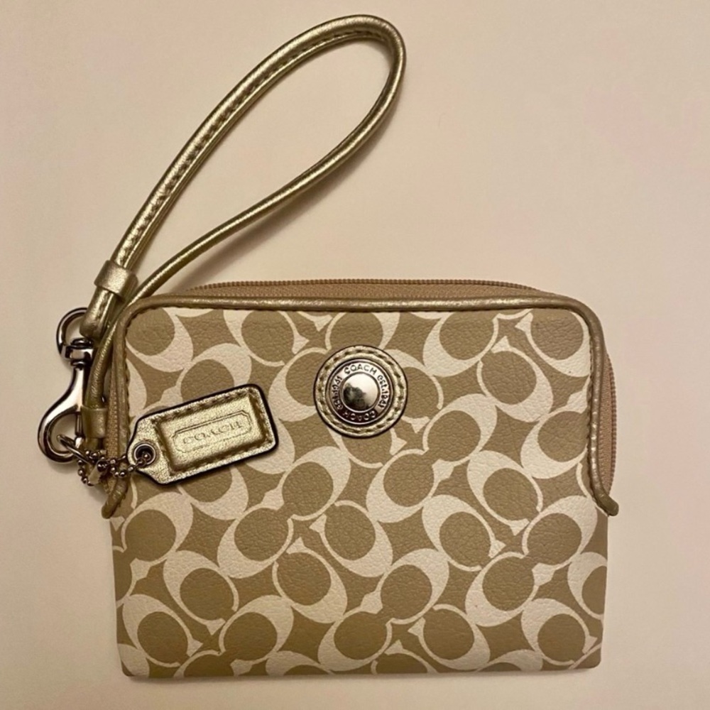 Gold Coach Wristlet LIKE NEW